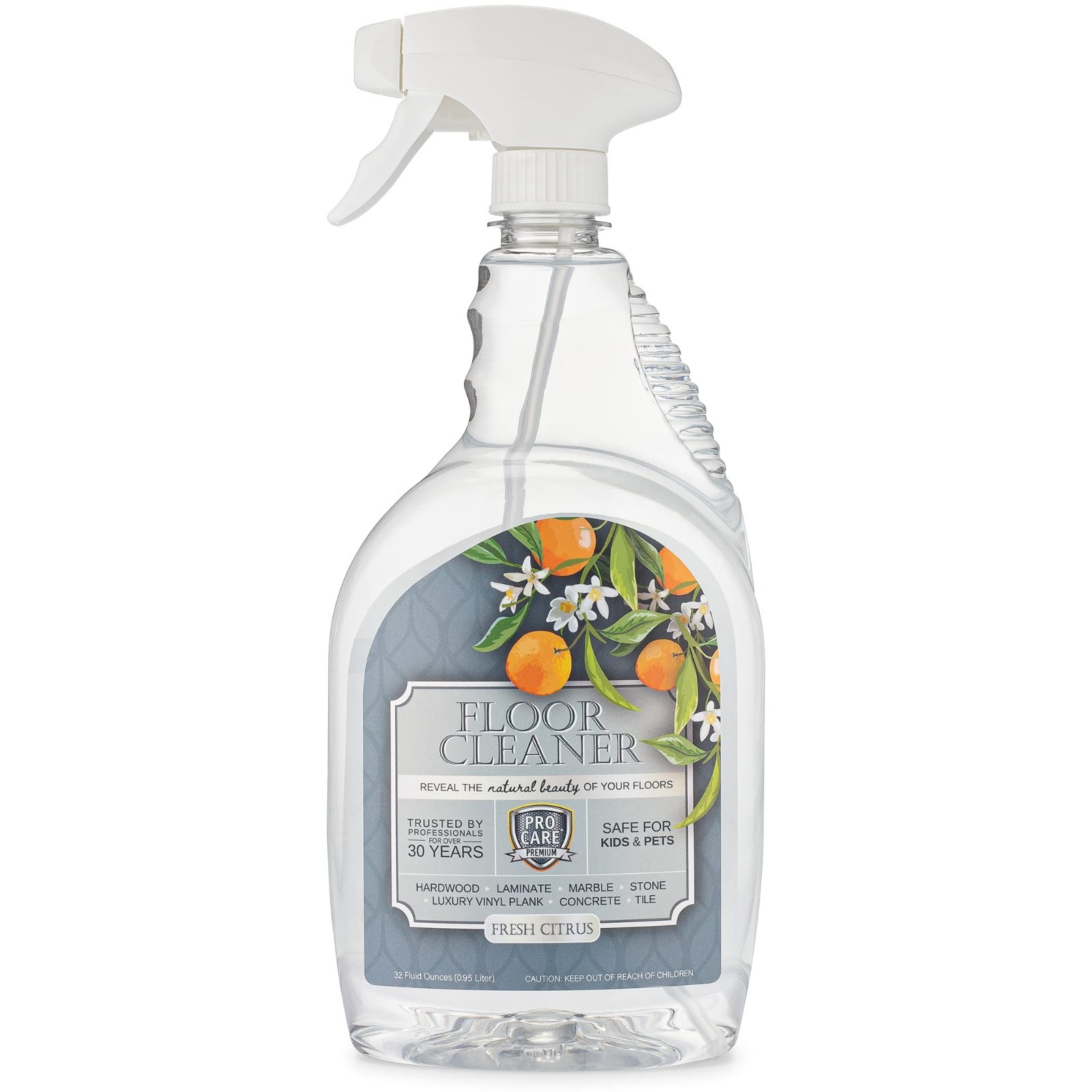 Citrus Floor Cleaner Bundle – 32oz Spray Bottle & 1 Gallon Refill – Eco-Friendly