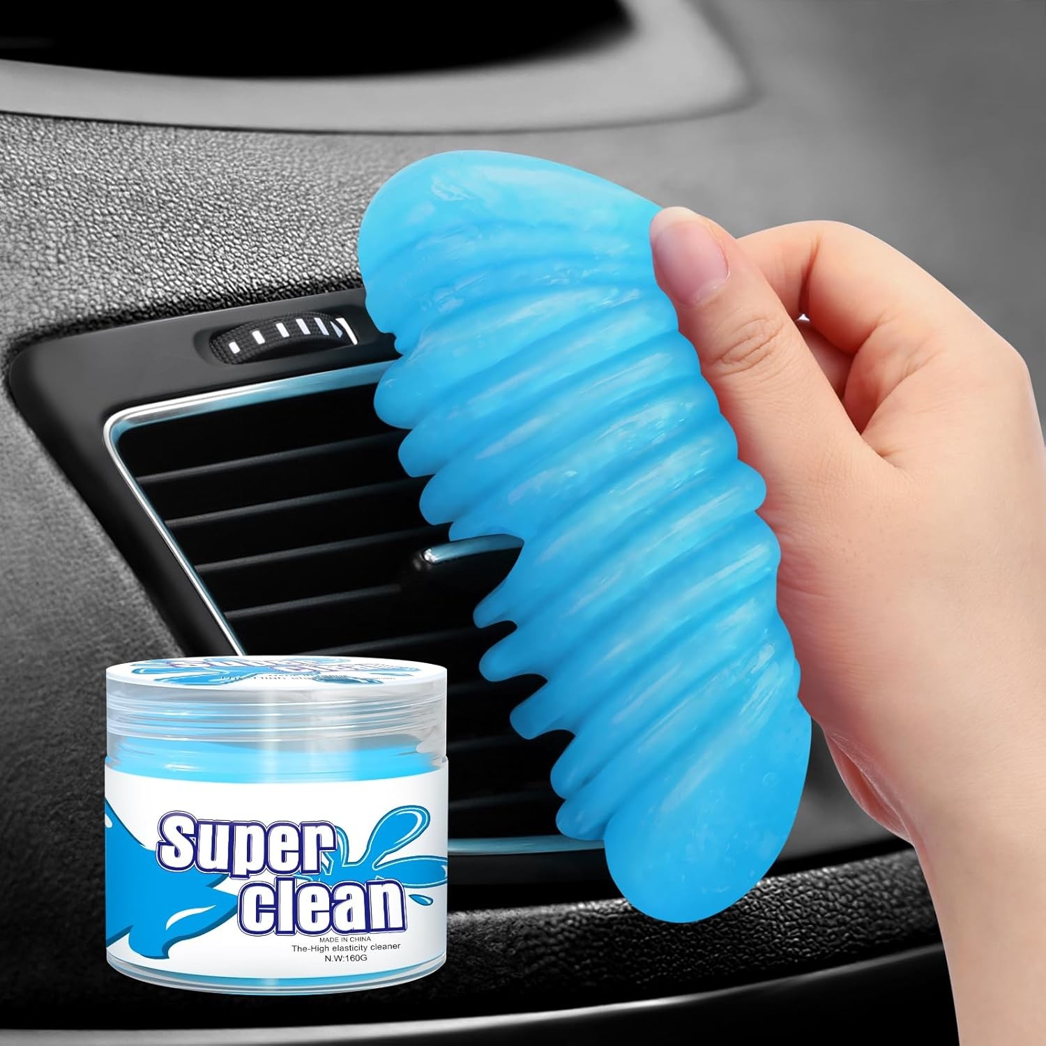 Car Cleaning Gel Cleaning Putty Interior Cleaner Slime Detai Color: Light Blue