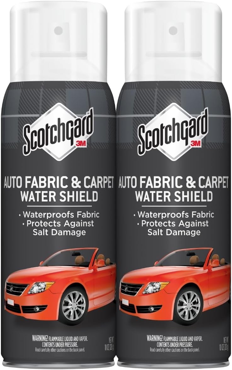 Scotchgard Auto Fabric & Carpet Water Shield, 20 Ounces (Two, 10 Ounce Cans)