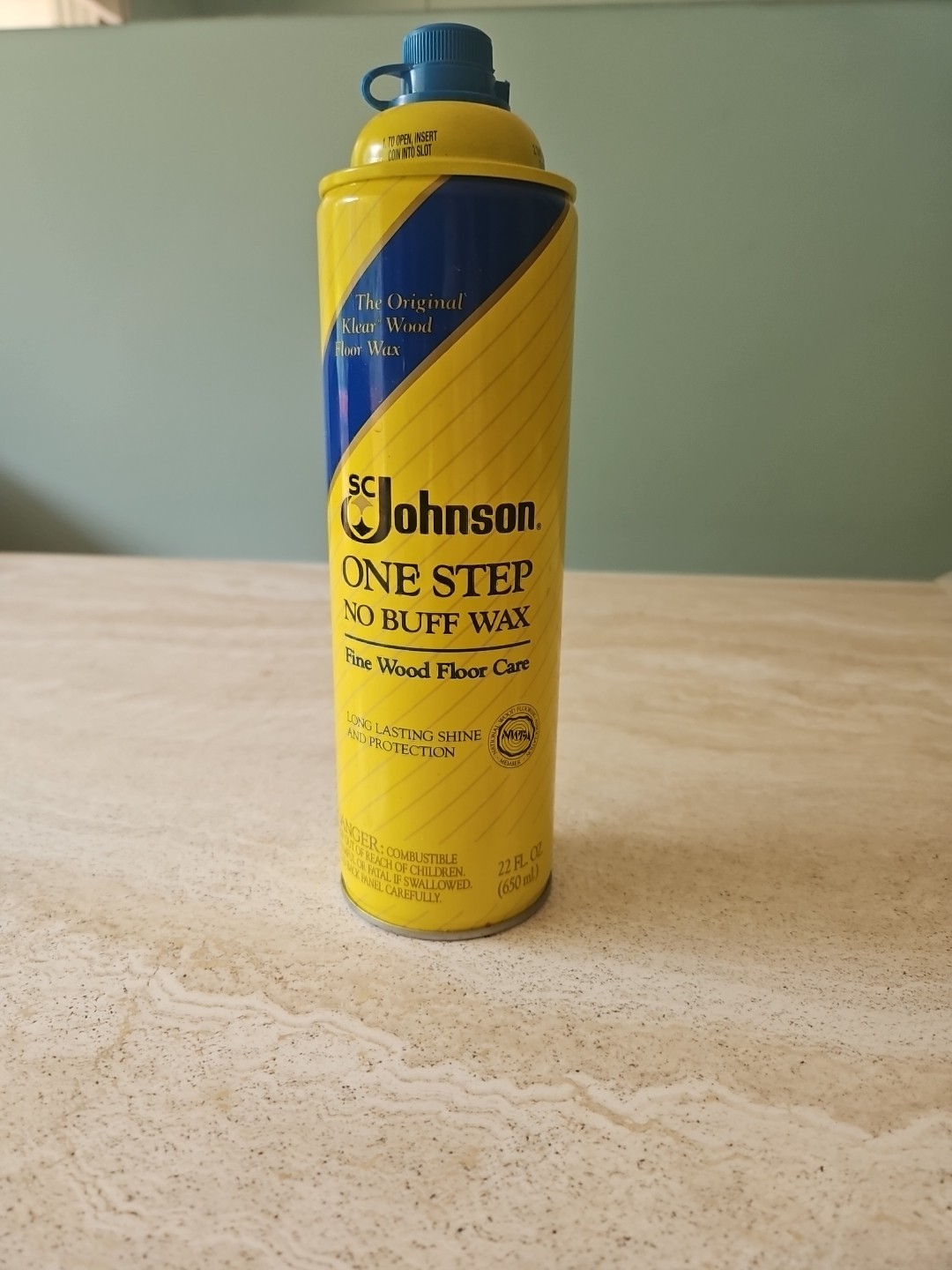 Johnson One Step No Buff Wax Fine Wood Floor Care 22 fl oz Can actual wt 10.4 Oz