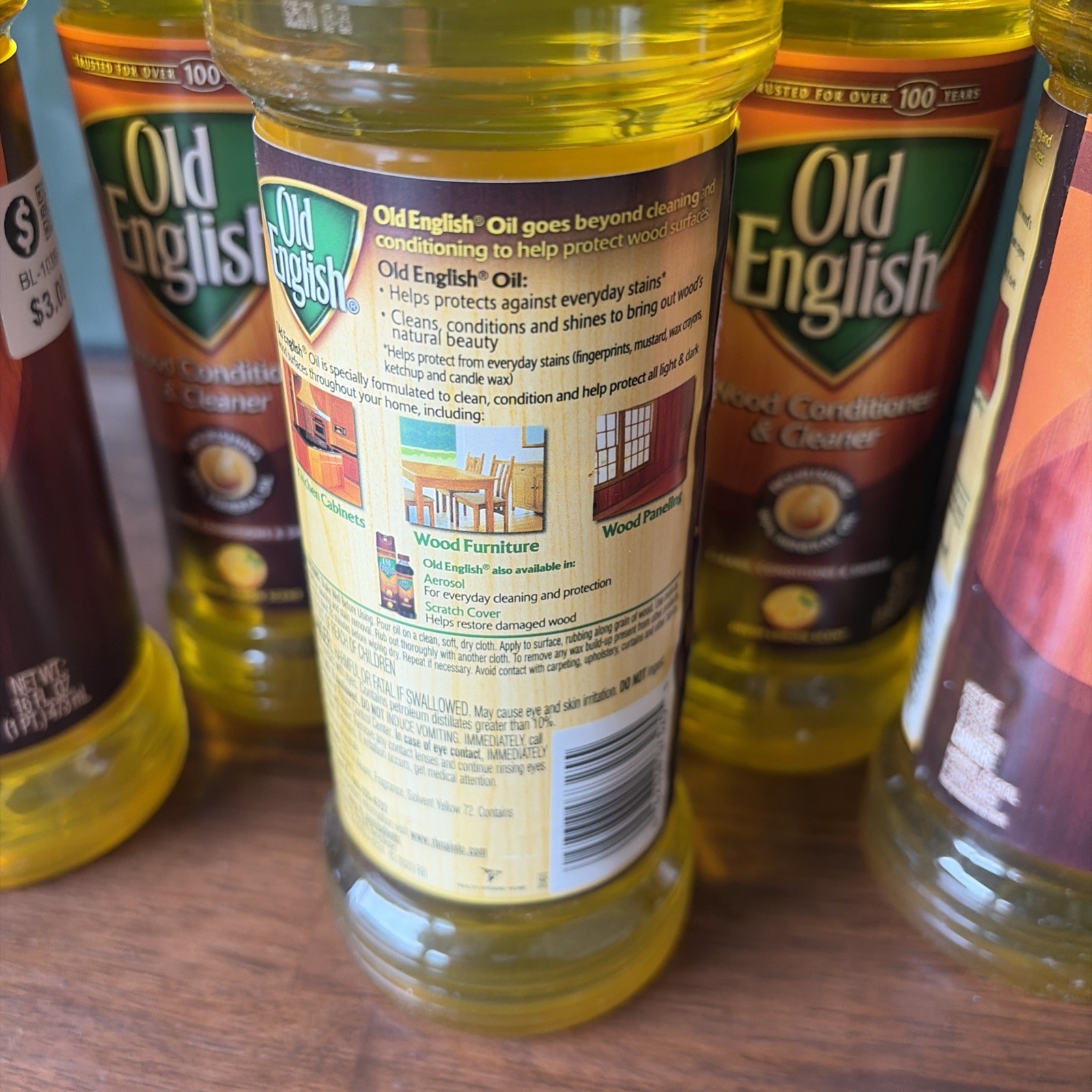 6 Old English Lemon Oil Conditions Protects Wood Surfaces Glow Lemon Scent 16oz