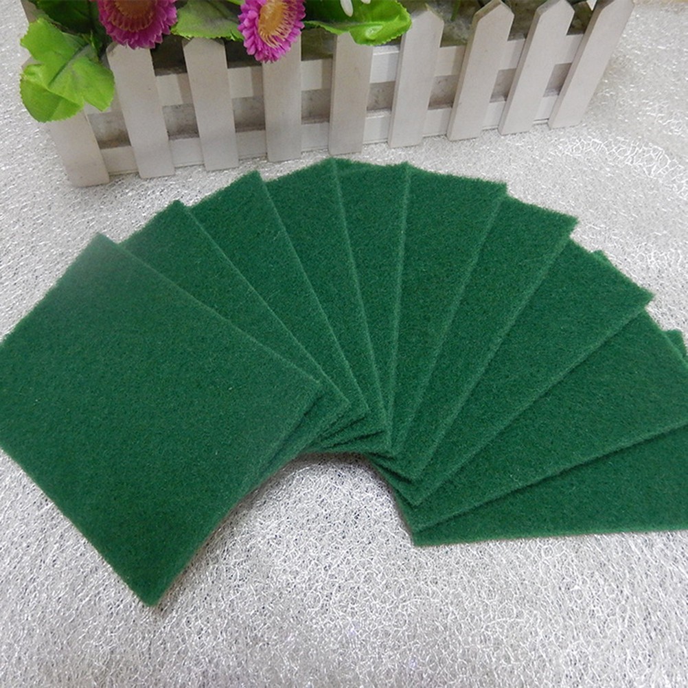 10Pcs Scour Pad Purpose Scrub Sponge Scouring Pad Non-Scratch Pot Scrubber Pads