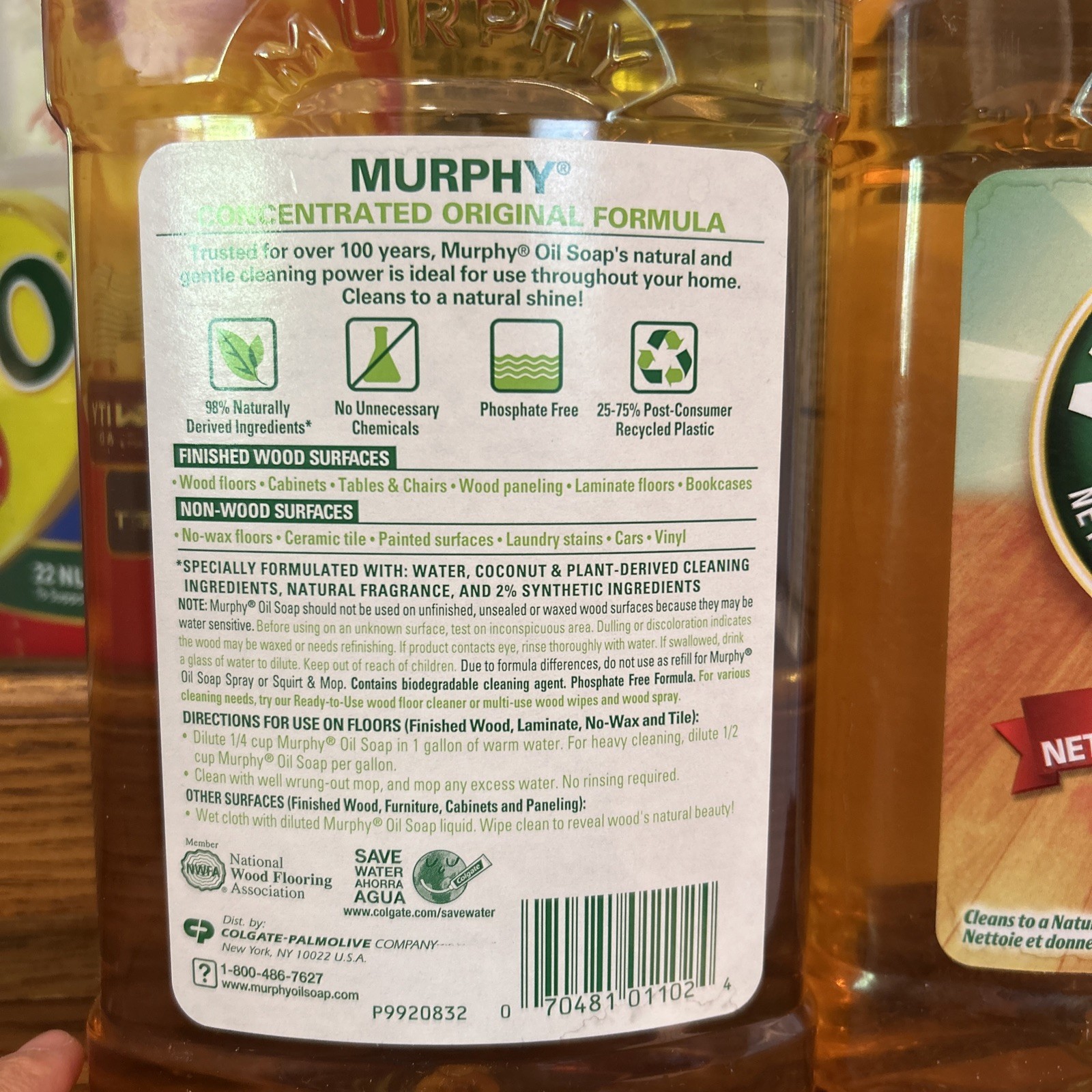 Murphy Original Oil Soap Wood Cleaner pack of 2 , 32 fl oz each. Original.
