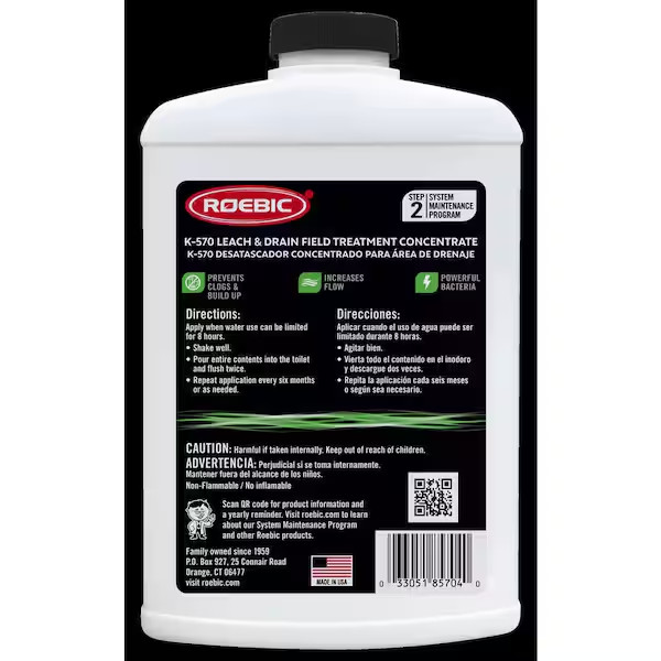 Long Lasting Clogged Leach and Drain Field Concentrated Formula Safe Easy to Use