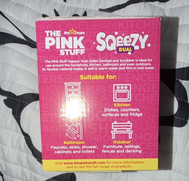 The Pink Stuff Miracle Cleaning Paste Kit 850g w/ Dual Sponge & Scrubber BIG TUB