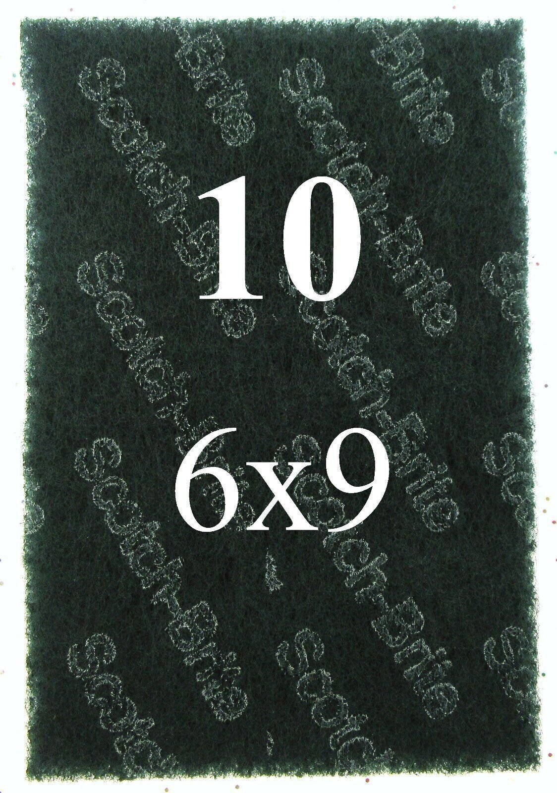 Scotch Brite Heavy Duty Industrial Size Scour Pads 6″x9″ ~ Lot of 10