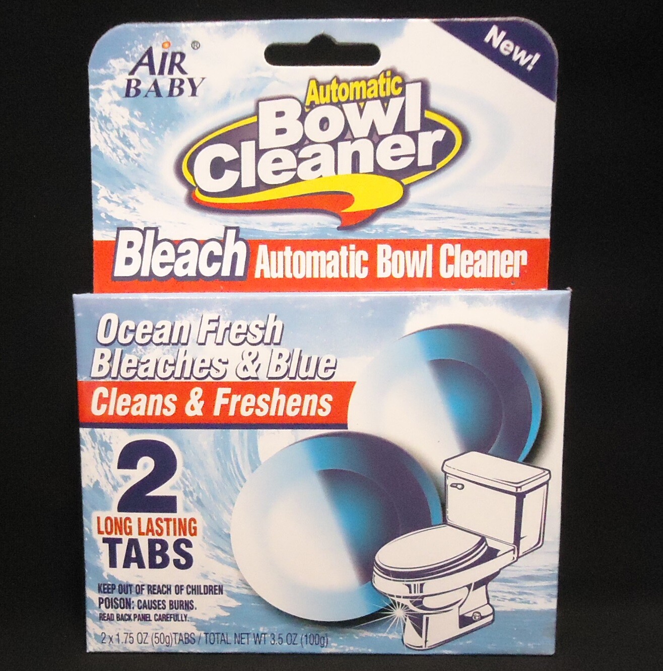 18 Tabs Air Baby Automatic Toilet Bowl Cleaner Bleach & BlueTab (Total 9 Packs)