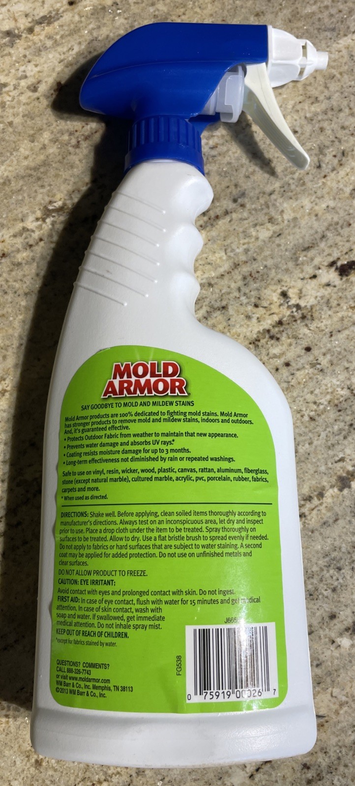 New Armor FG538 Fabric Guard UV Trigger Spray, 16-Ounce NOS