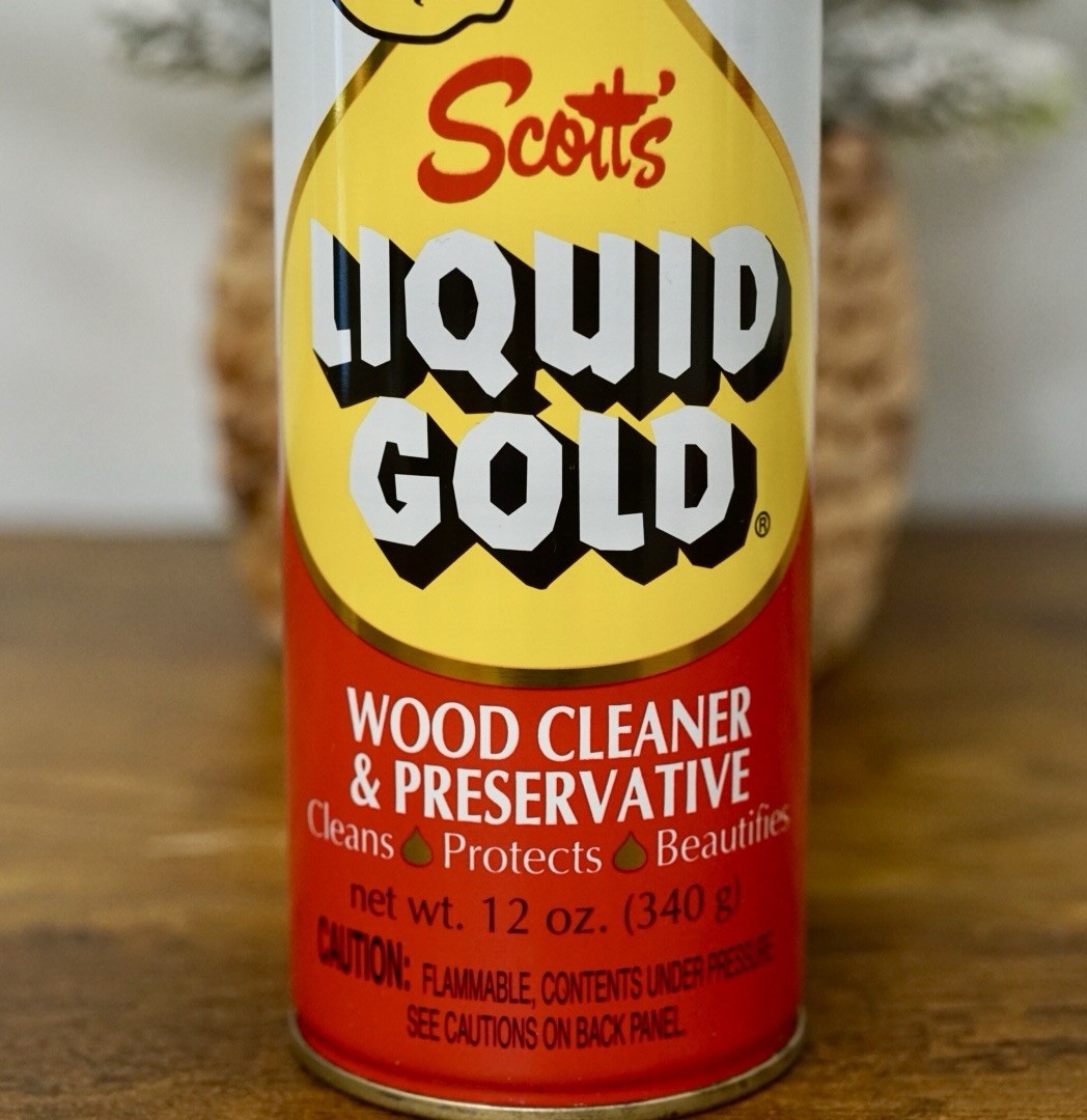 VTG Scott’s Liquid Gold 12 oz Lemon Scent Wood Cleaner Preservative 85%+ Full