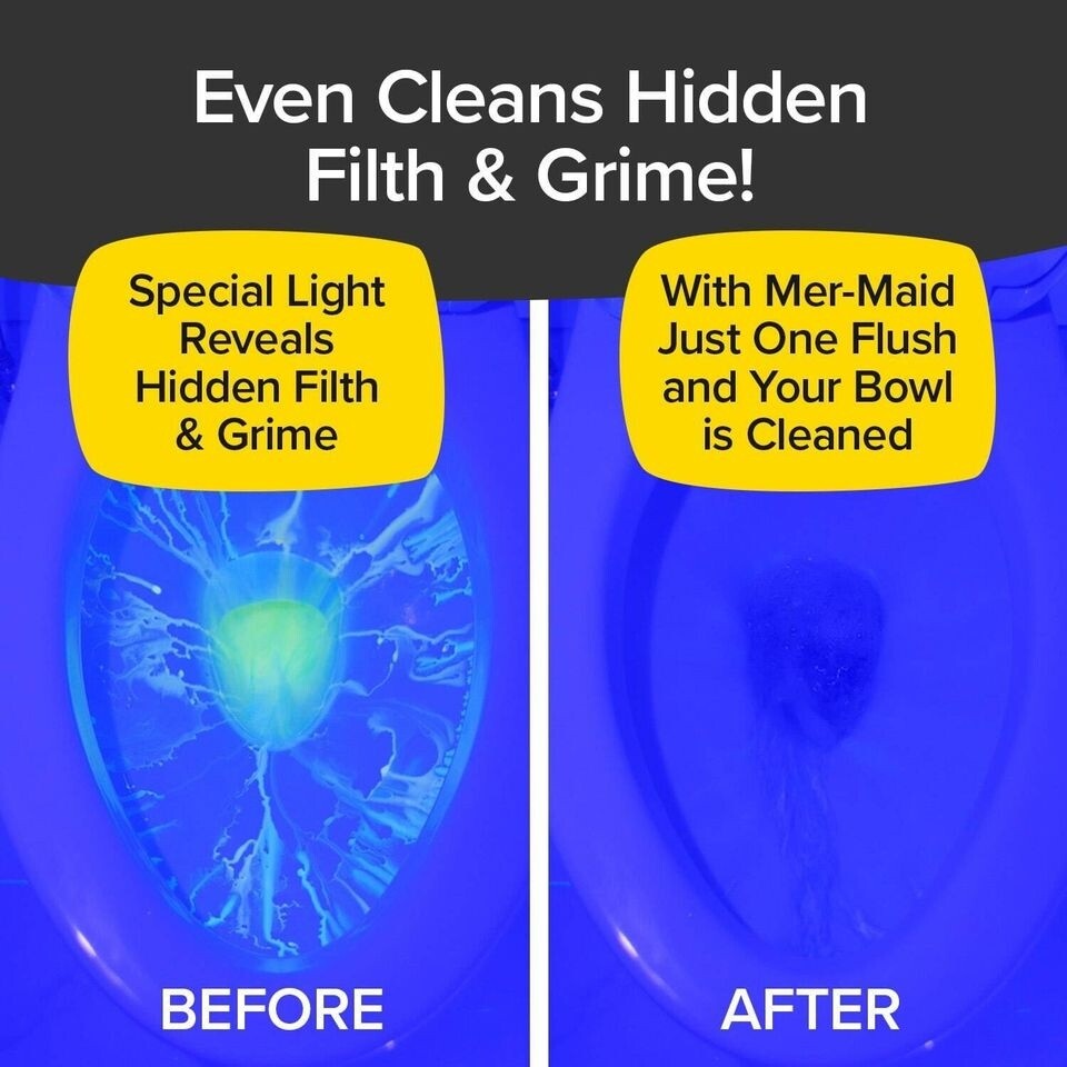 Mer-Maid Automatic 3-Month Toilet Bowl Cleaner | Clean Deodorize | AS-SEEN-ON-TV