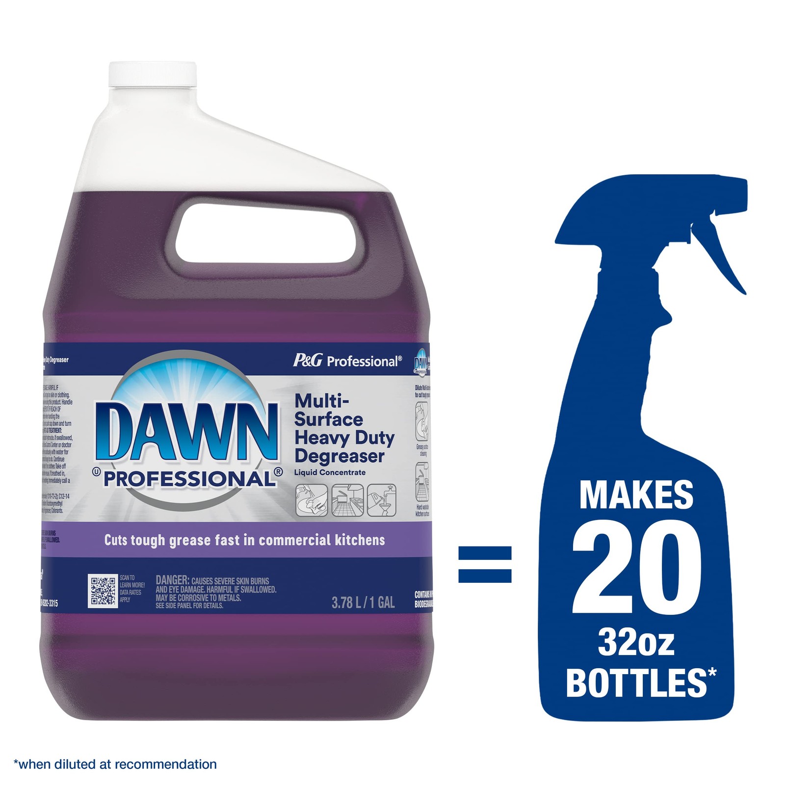 Dawn Professional Heavy Duty Degreaser 128 Fl Oz 2 Pack Multi Surface Cleaner