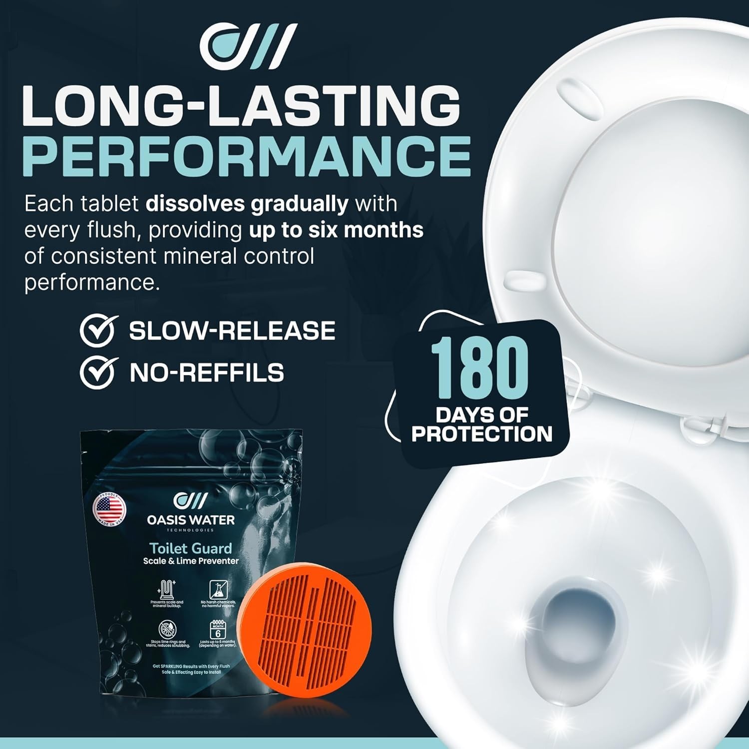 Hard Water Stain & Limescale Prevention Tablet
