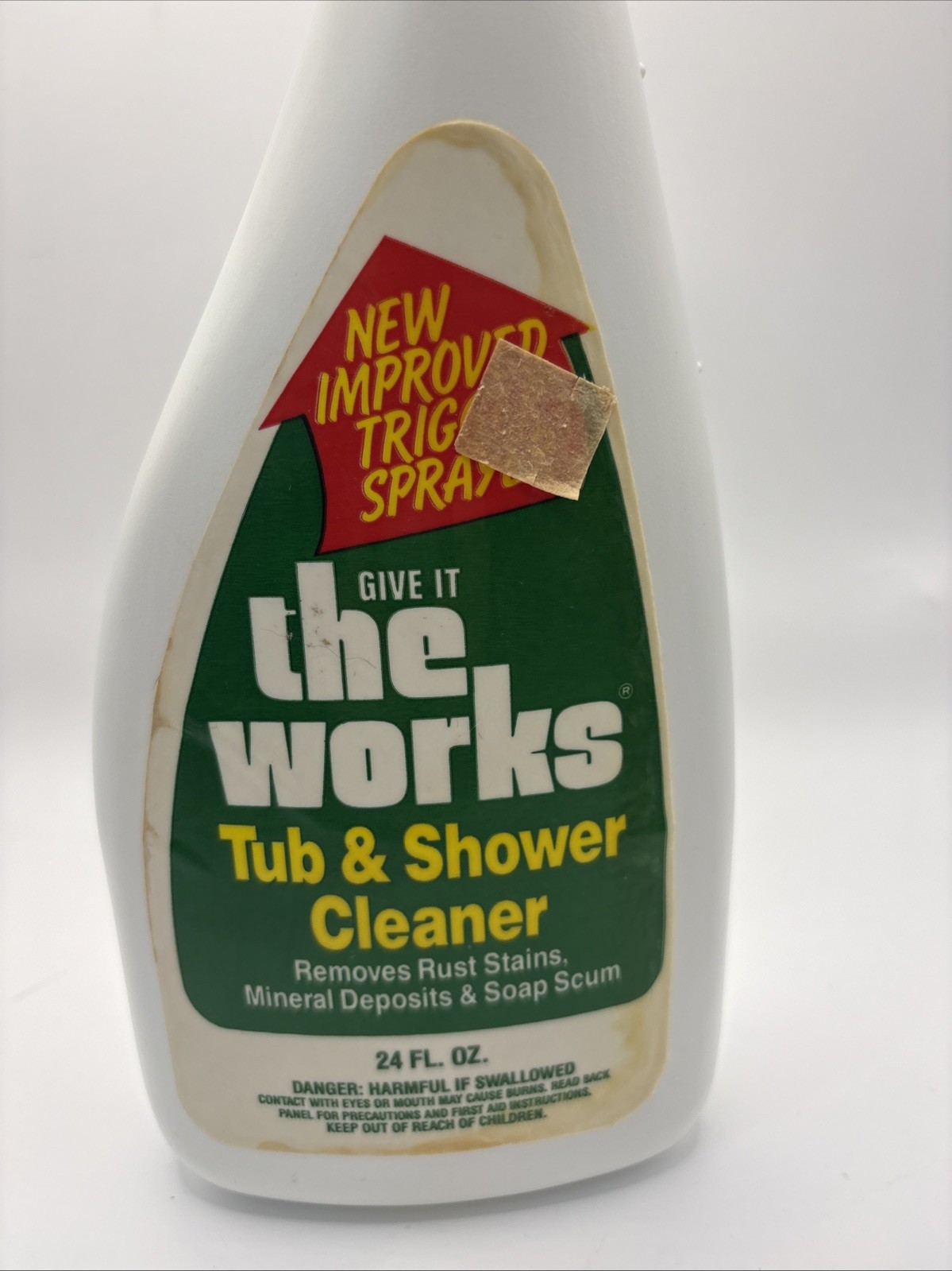 Vintage The Works Tub & Shower Cleaner 24 oz. Movie Prop 80% Full Spray