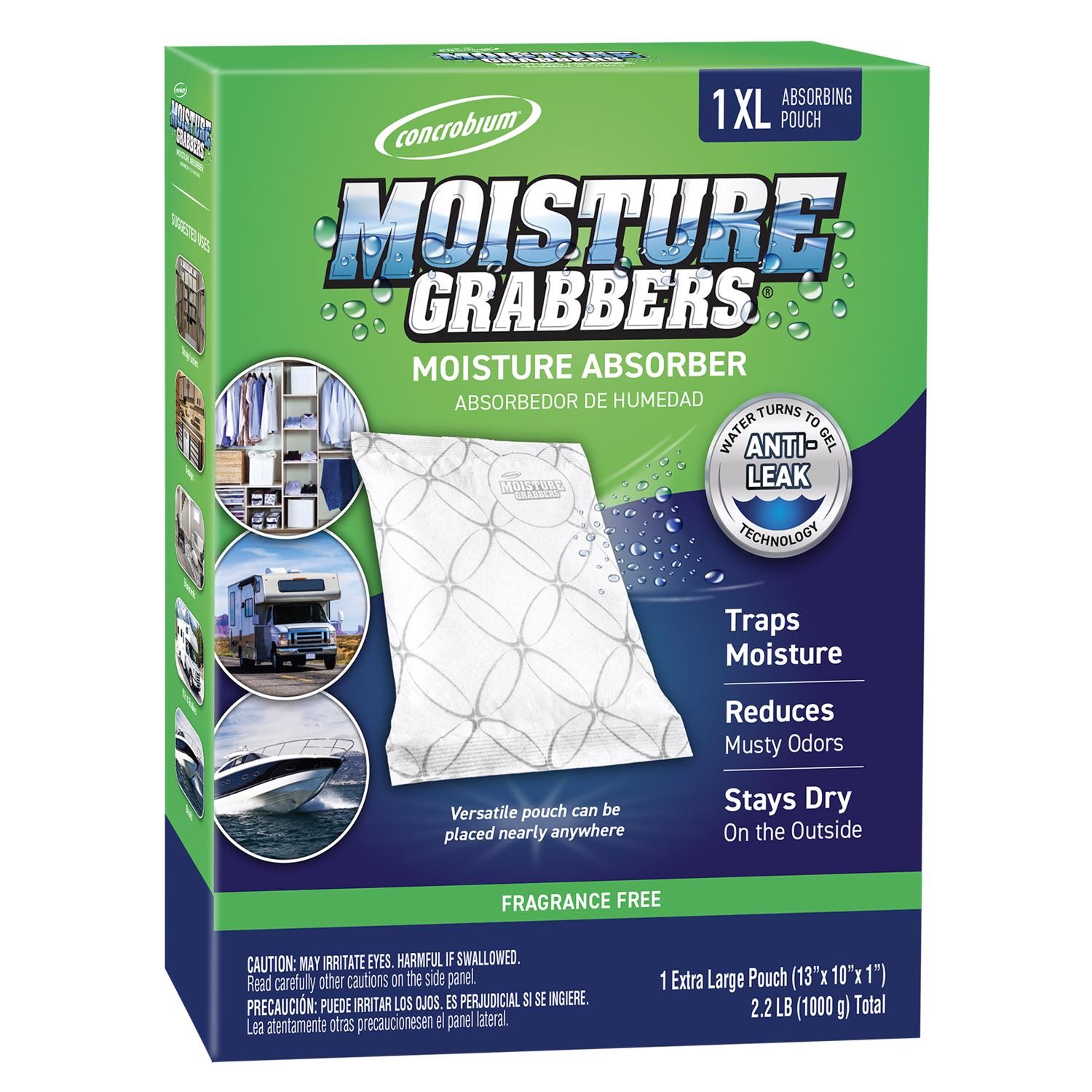 Concrobium Moisture Grabbers XL Humidity-Absorbing Pouch 35.3 oz (3-Pack)