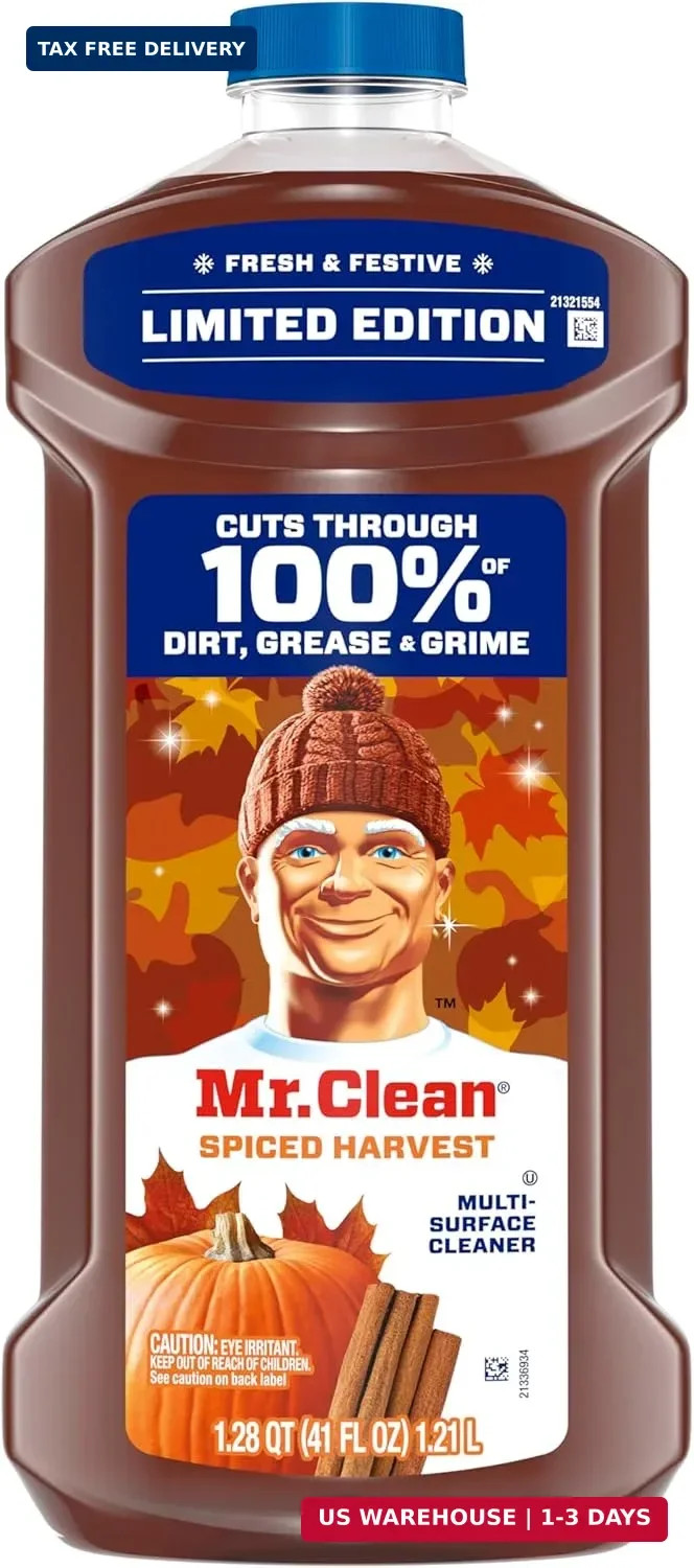 Mr. Clean All Purpose Cleaner, Cleaning Liquid, Spiced Harvest, 41oz