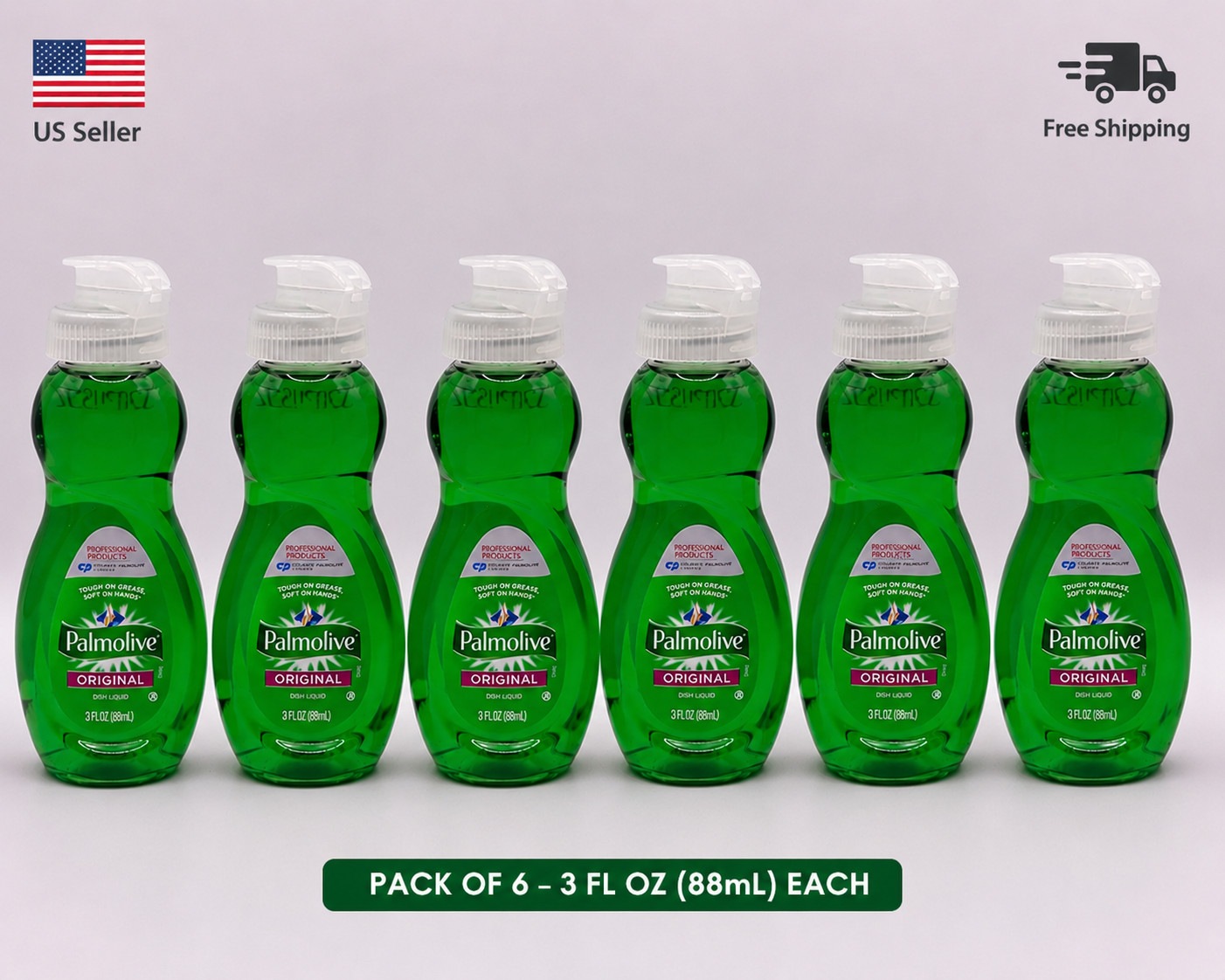 Palmolive Ultra Strength Dish Soap Original 3oz Grease Fighter Pack of 6 Bottles