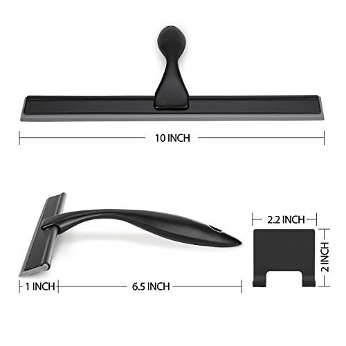 Rubber Squeegee for Shower HIWARE 10 Inch Stainless Steel Black