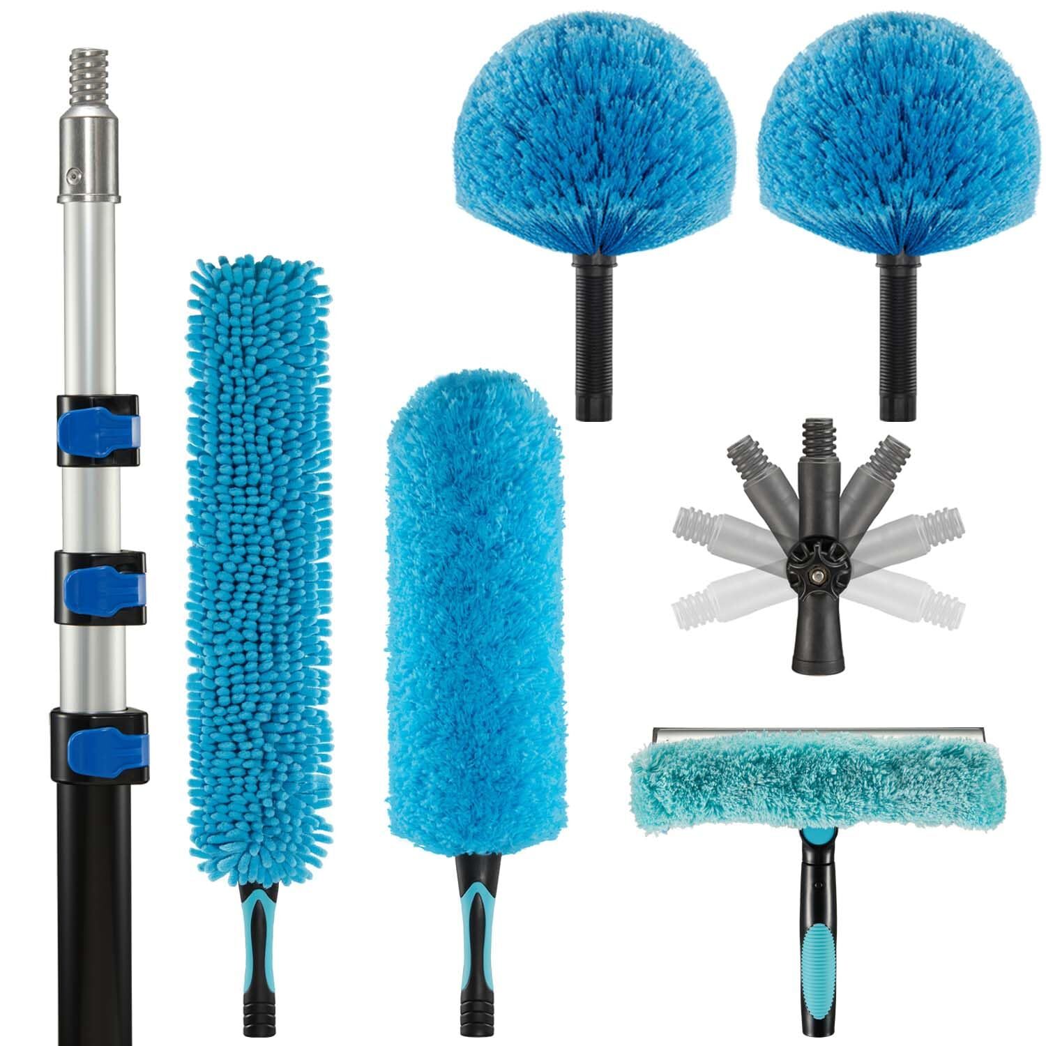 20 Foot High Reach 5to12 Foot Cleaning Duster Kit With Sturdy Lightweight Extens