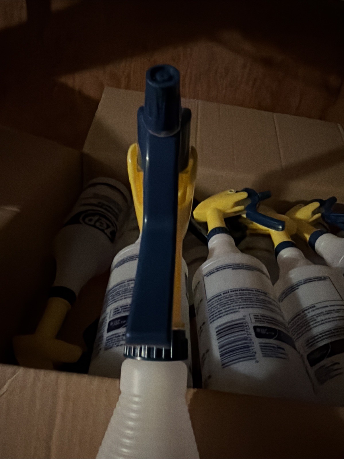 12x lot Old style zep spray bottle, dark blue trigger 2020