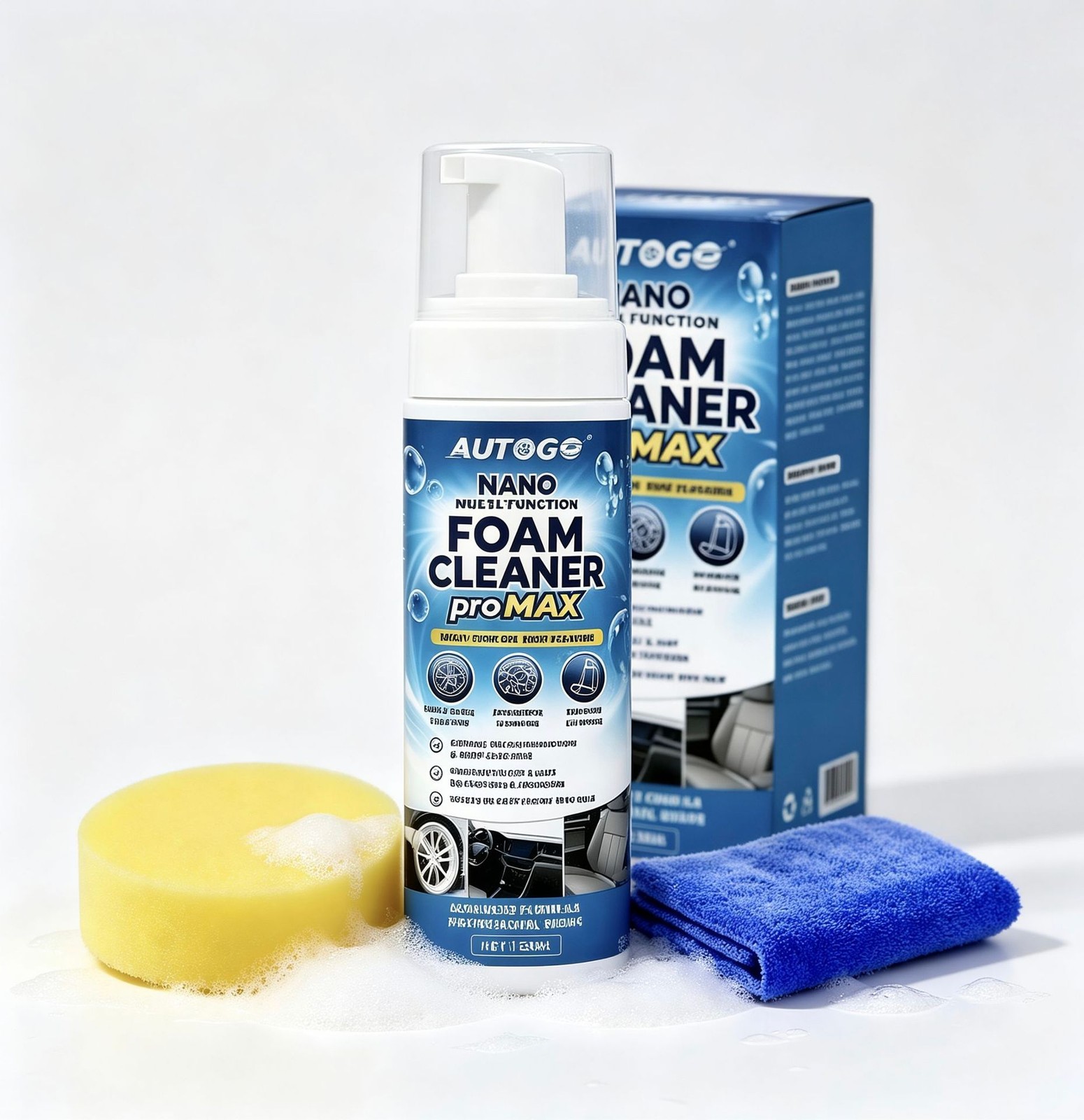 1~3x Nano Multi-Functional Foam Cleaner Pro Max,Car Interior Deep Cleaning Spray