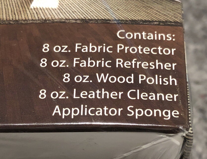 FCP Furniture Care Protection Kit Leather Fabric Wood Factory Sealed Box NEW