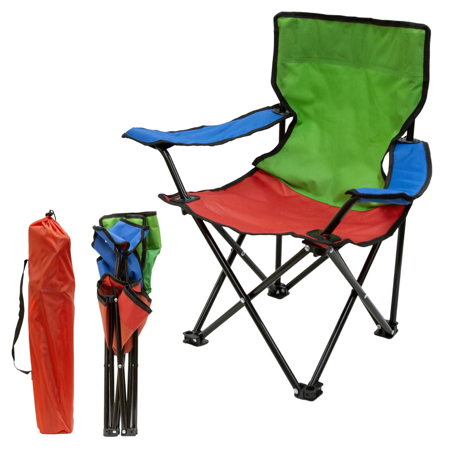 Pacific Play Tents – Kids Folding Chair, 100 lbs. Weight Capacity TriColor