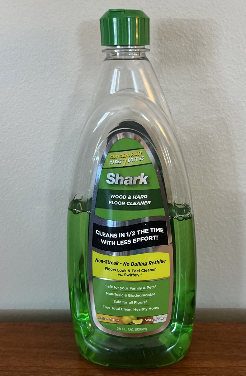 Shark Wood & Hard Floor Cleaner Concentrate Italian Citrus Half Full