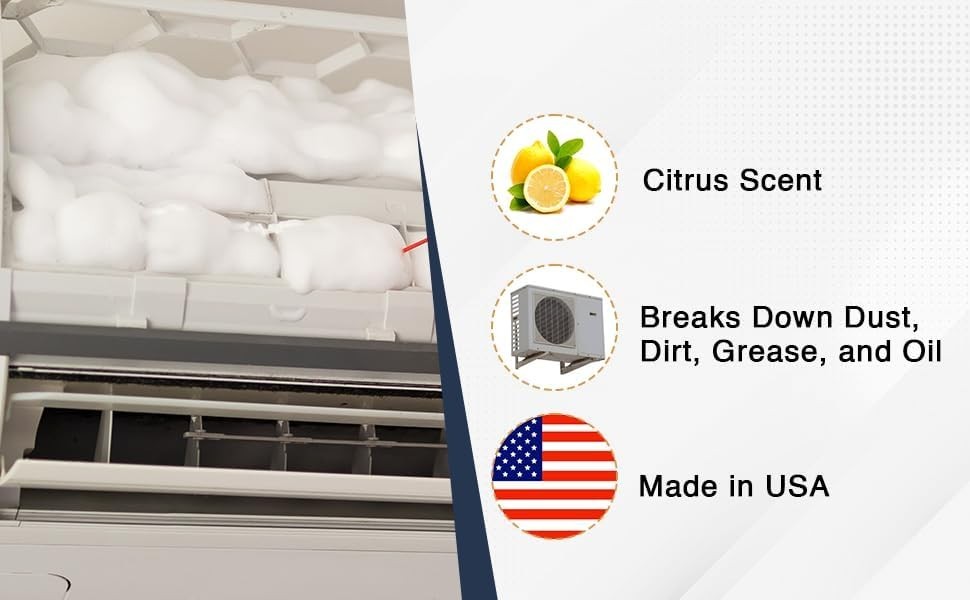 Foaming AC Coil Cleaner, No Rinse Formula 18oz, 1 Pack, Cleans | For A/C and …
