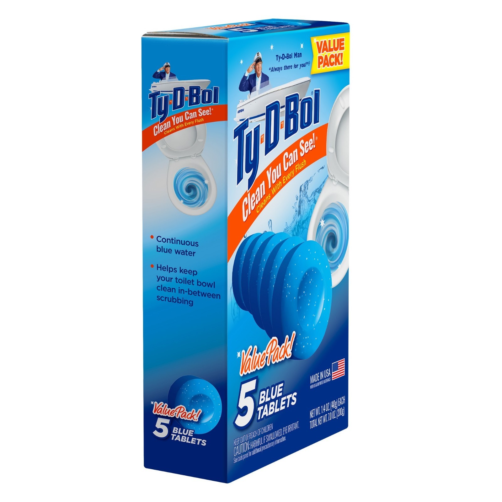 Ty-D-Bol 5 -Count Unscented Tablets All-Purpose Cleaner