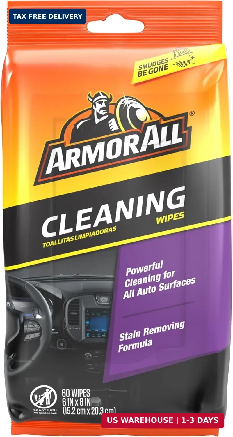 Armor All Car Interior Cleaner Wipes, Interior Cleaning Wipes for Cars, Trucks,