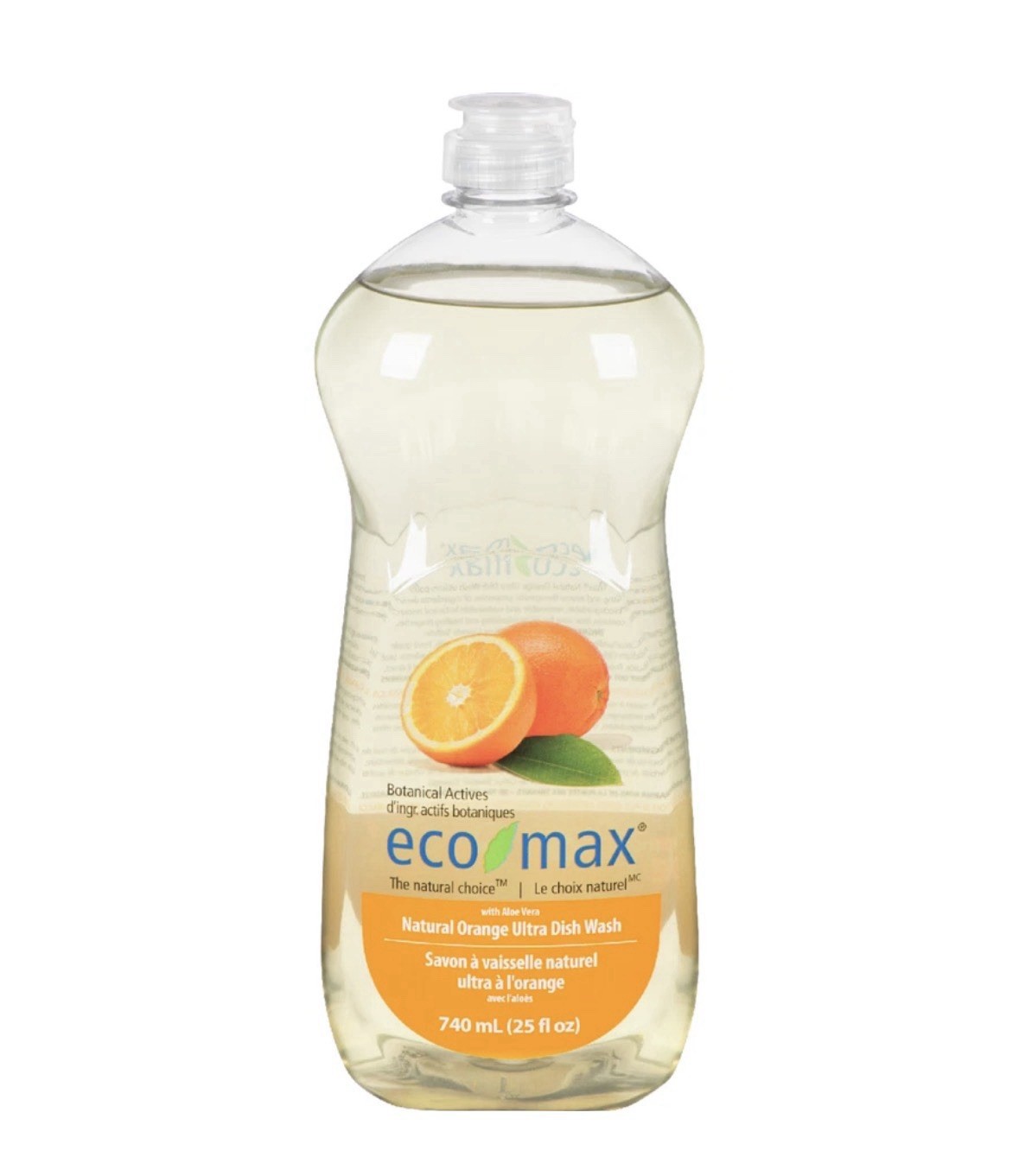 Lot of 2 Bottles Eco-Max Orange Dish Soap 25oz Plant Based Essential Oils Wash