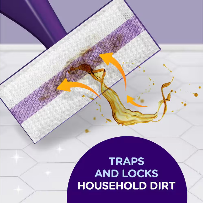 Swiffer WetJet Mop Pad Refills Unscented 24-Count Multi-Surface Cleaning Pads