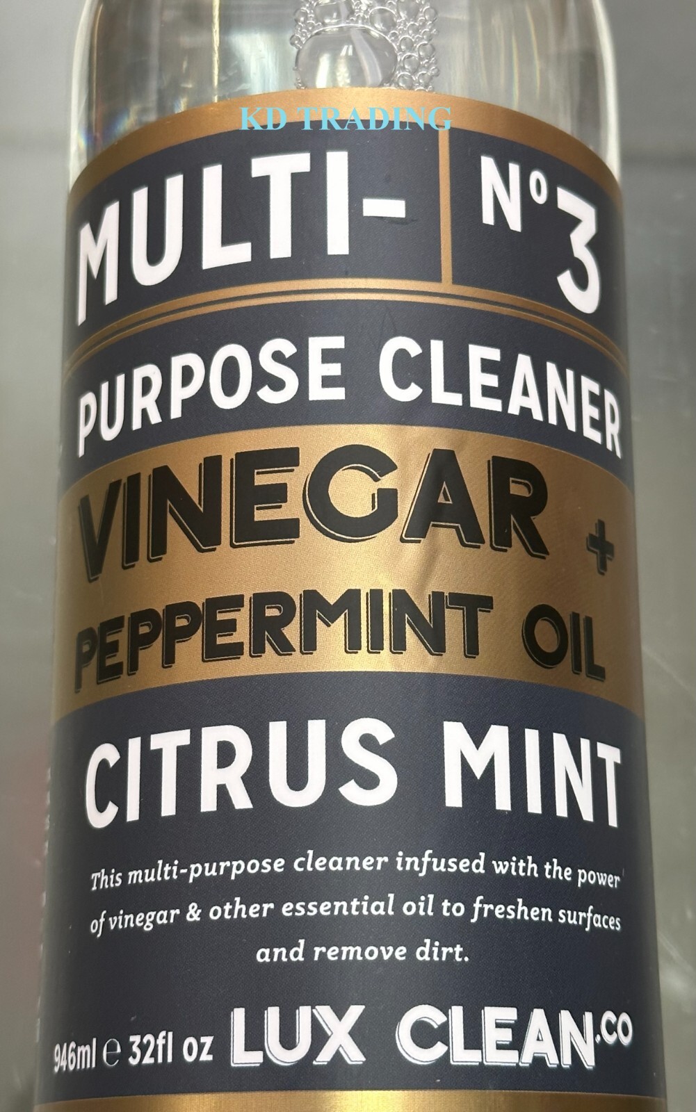 LUX CLEAN ~ VINEGAR + PEPPERMINT Kitchen Refresher CLEANER 946ml CITRUS MINT