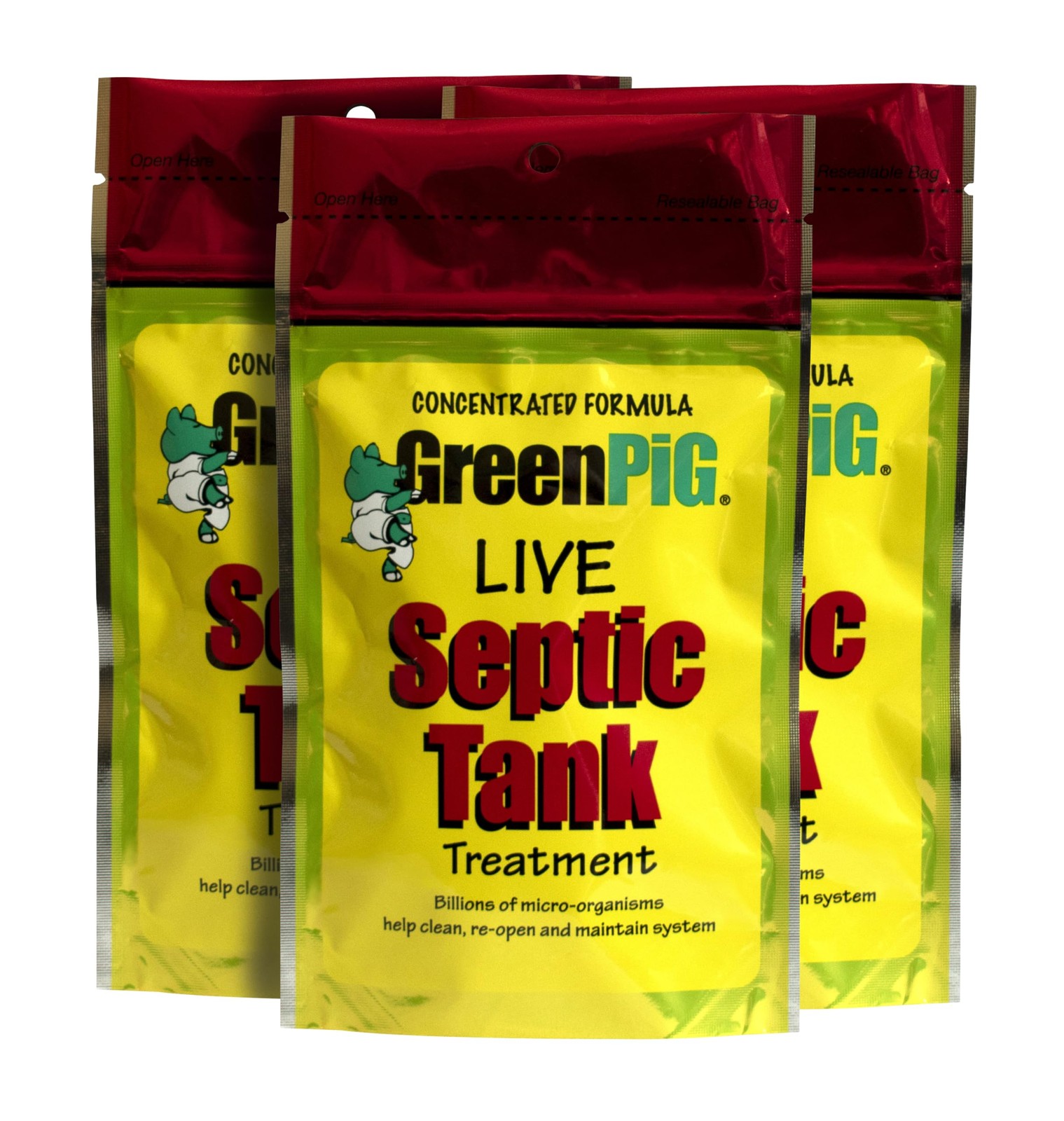 GREEN PIG Septic Tank Treatment – 12 Pods, Septic Safe Clog Remover, Prevents…