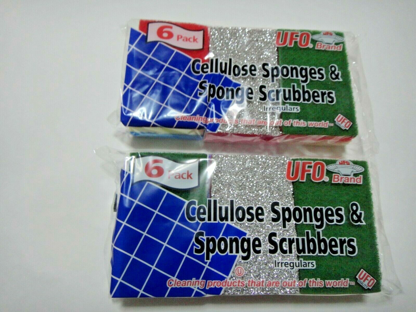 12 Pcs Cellulose Sponges & Sponge Scrubbers 2.75″ x 4.5″ US Seller