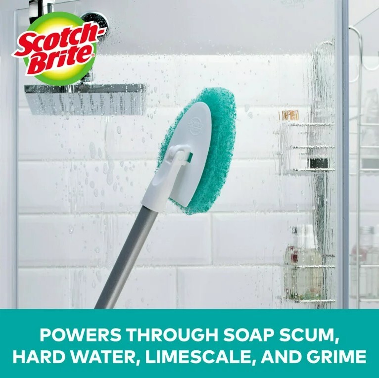 Scotch-Brite Shower and Tub Non-Scratch Scrubber w/ Extendable Handle