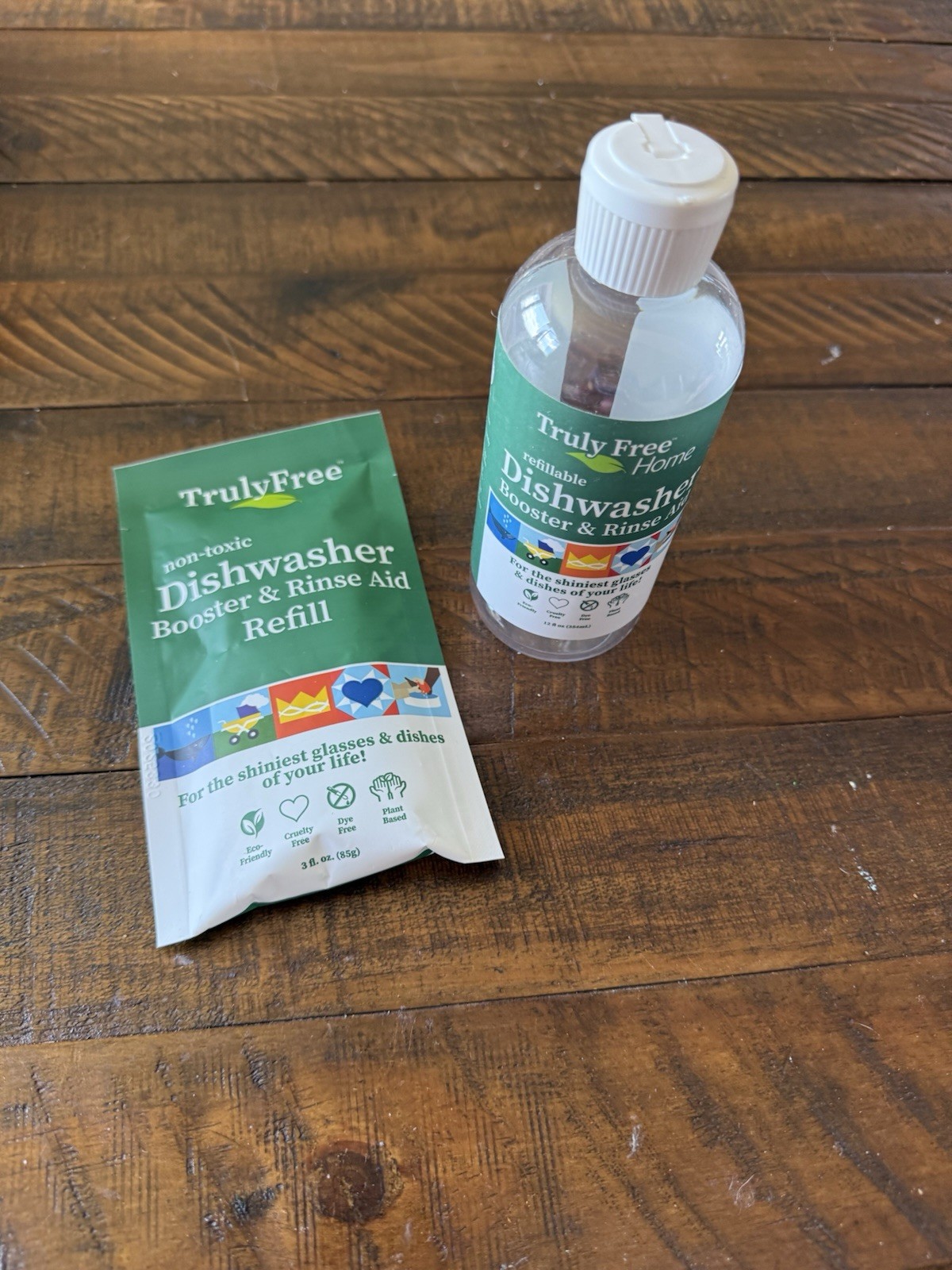 Truly Free Natural Dishwasher Booster & Rinse Aid – Non-Toxic Dishwashing Aid Fo