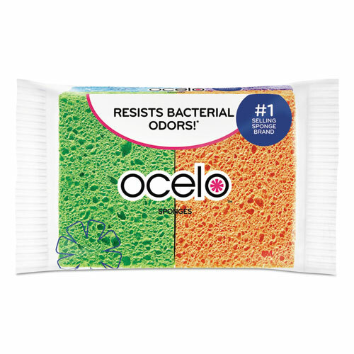 O-Cel-O Sponge w/3M Stayfresh Technology, 4 7/10 x 3 x 3/5, 4/Pack, Pack of 12