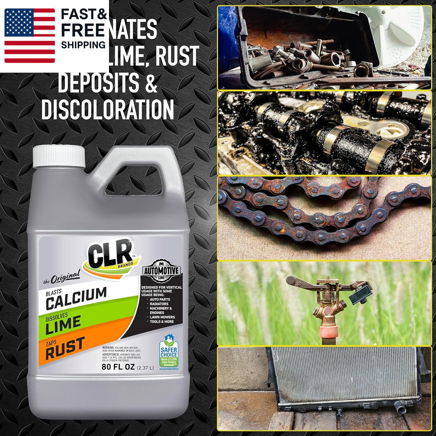 Brands® Automotive Calcium, Lime & Rust Remover, Cleaner for Multiple Surfaces,