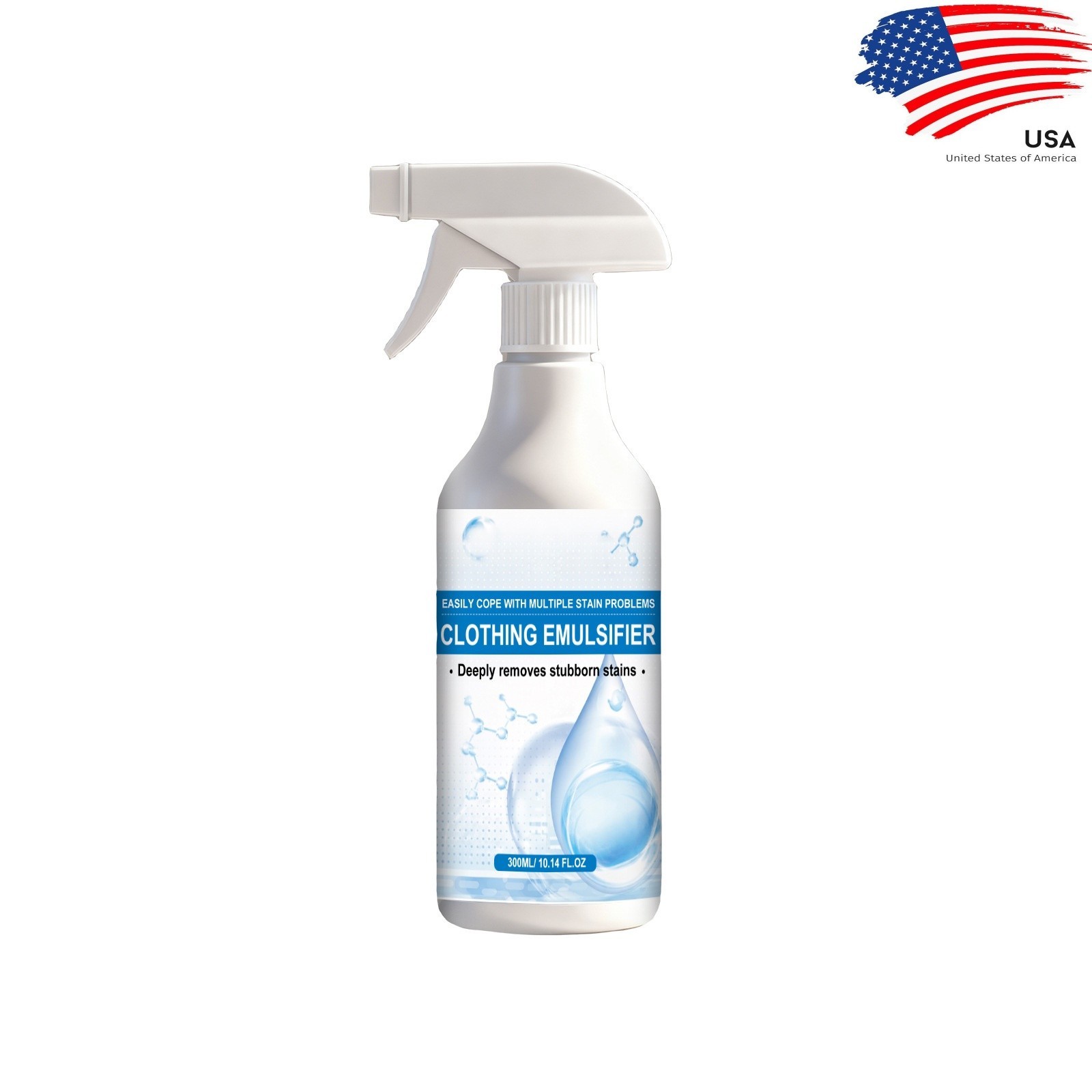 Clothing Emulsifier Stain Remover,300ml Non Ionic Emulsifier Clothing Cleaner,Po