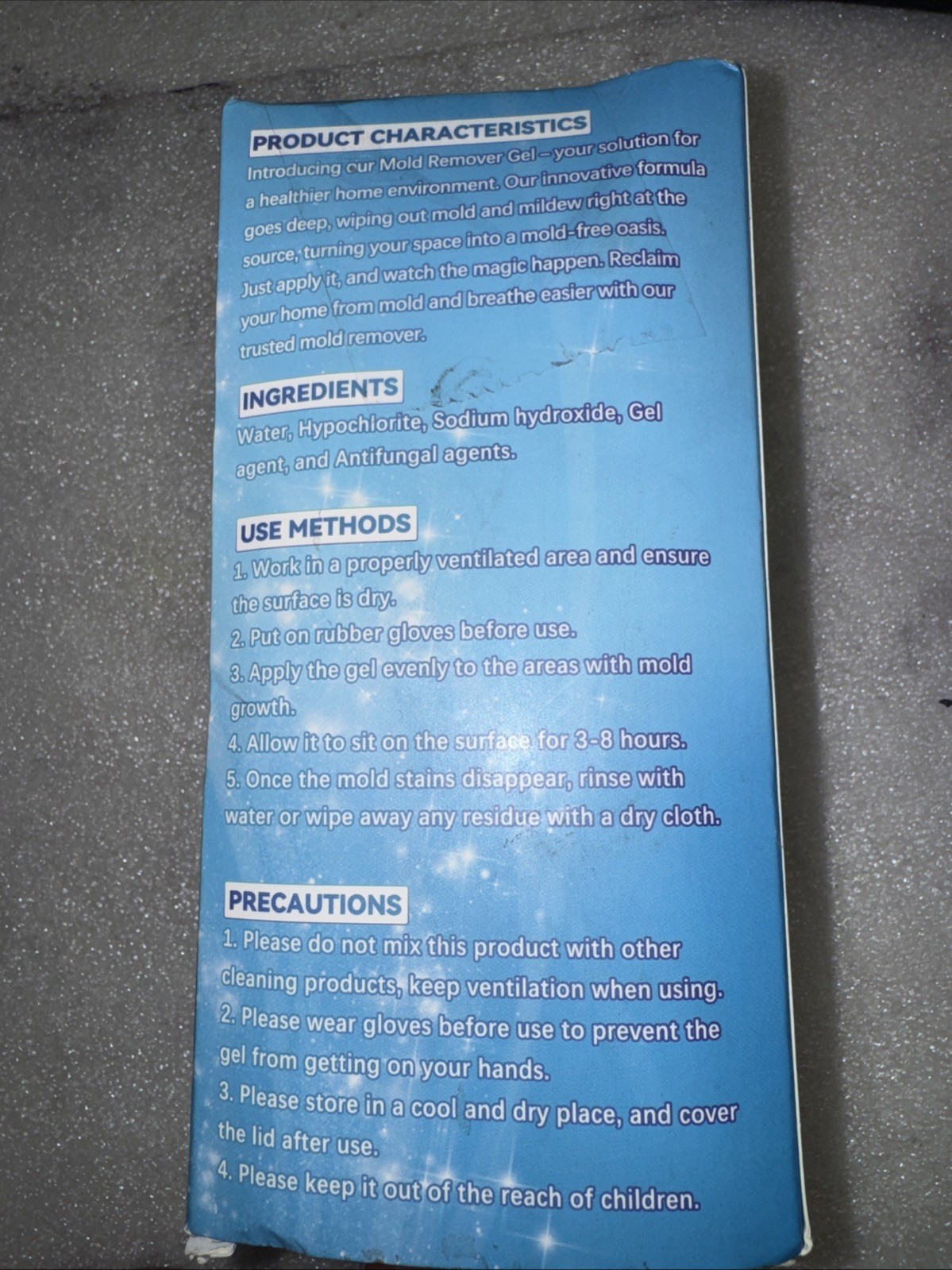 Mold Stain Gel Cleaner Heavy Duty Stain Cleaner