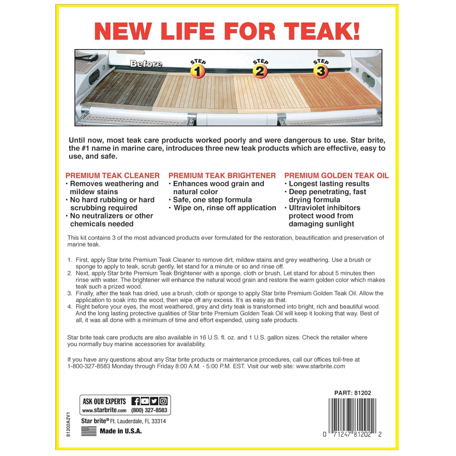Teak Restoration Kit – Marine Grade Cleaner & Brightener Set