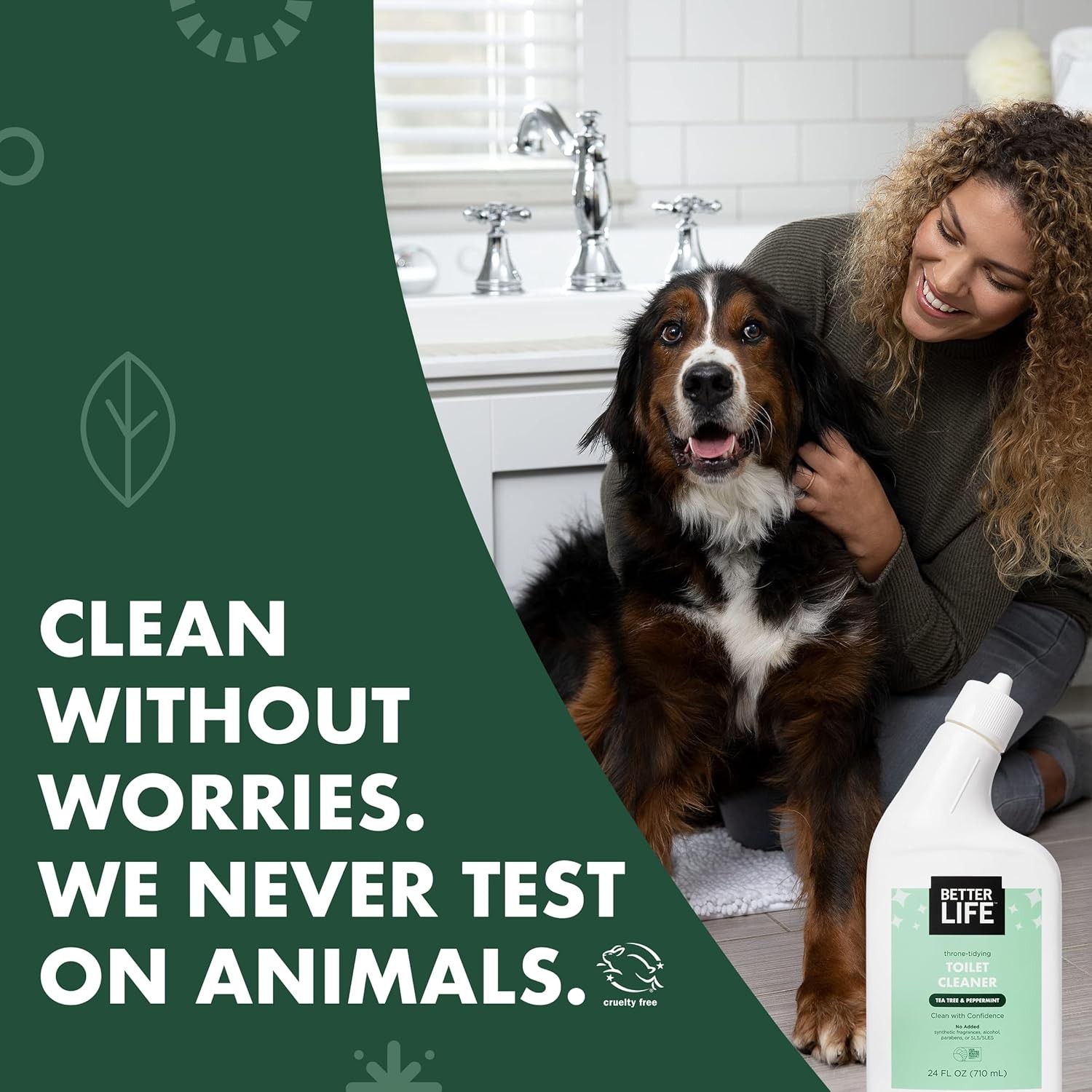Toilet Bowl Cleaner, Plant-based, Stain & Odor Remover, Tea Tree & Peppermint Sc