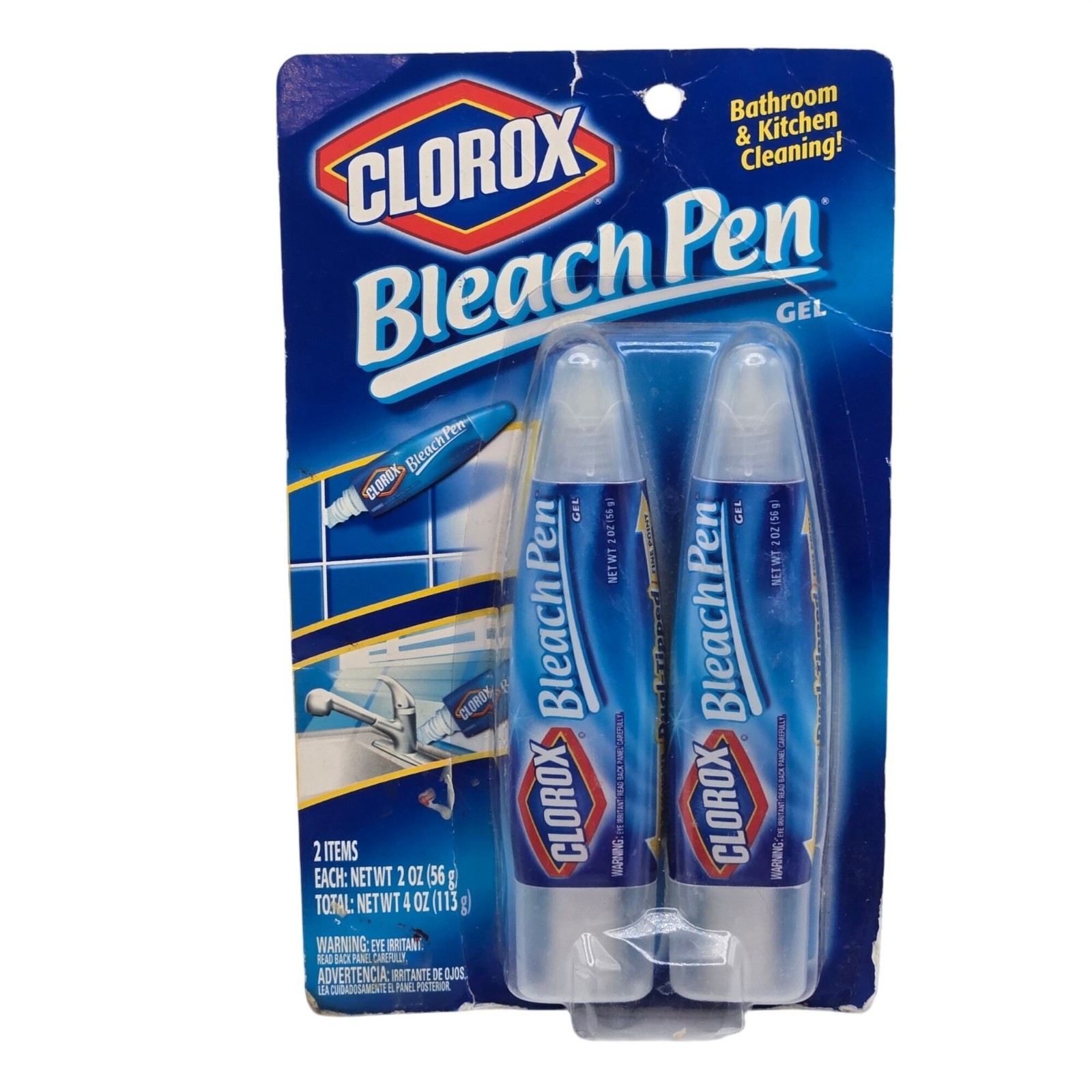 Clorox Bleach Pen Gel Twin Pack Bathroom Kitchen Cleaning Dual Tips Discontinued