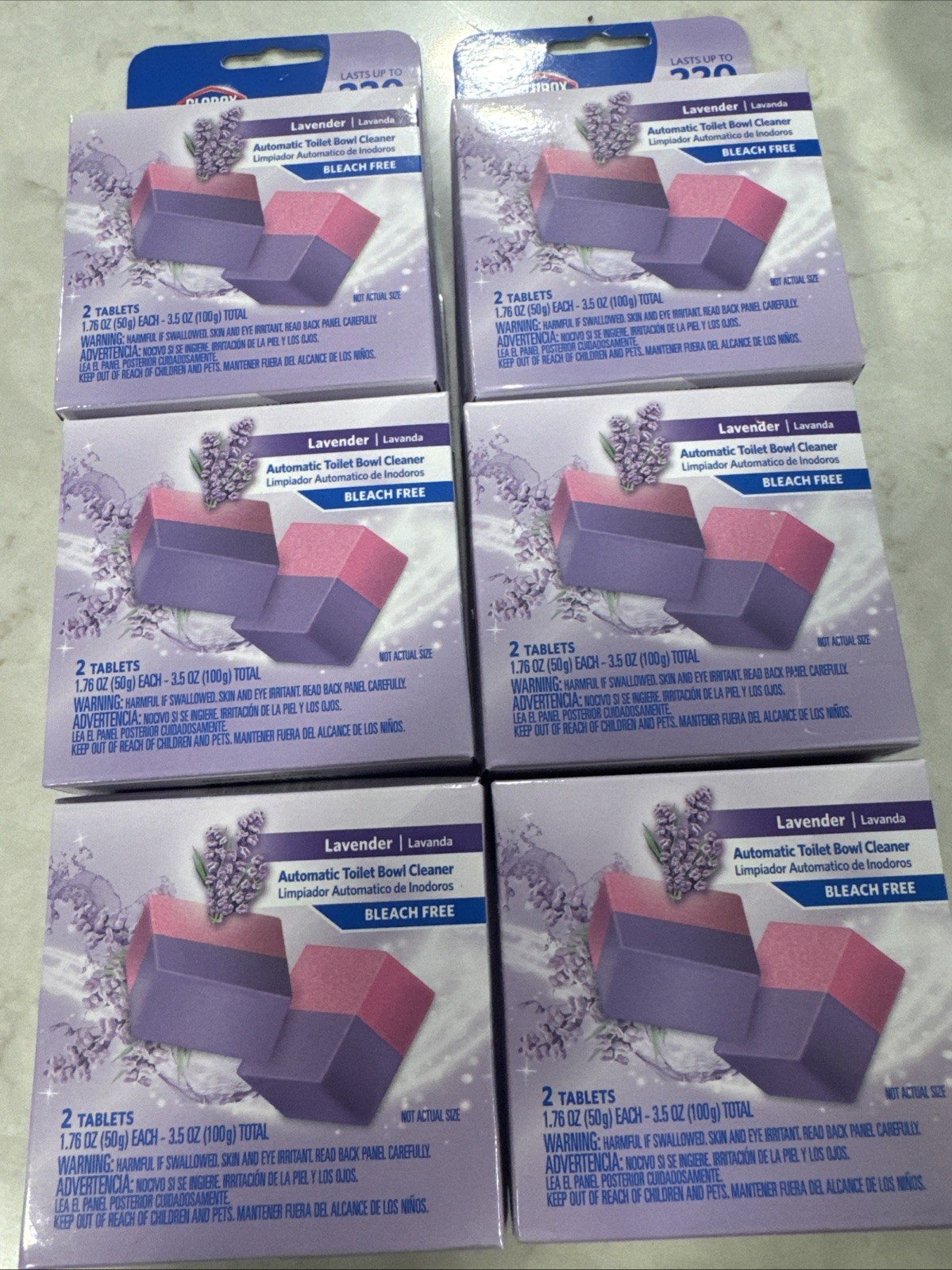 🔥lot 12 Clorox Automatic Toilet Bowl Cleaner Lavender Bleach Free 6 Boxes 2 Ea