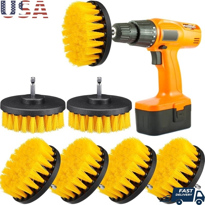 Drill Brush Attachment Kit Cleaning Bathtub Sink Tile Grout Shower Auto New