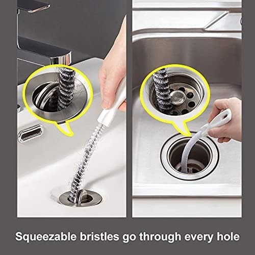 Stainless Steel Handle Drain Brush Set for Hassle-Free Plumbing Maintenance