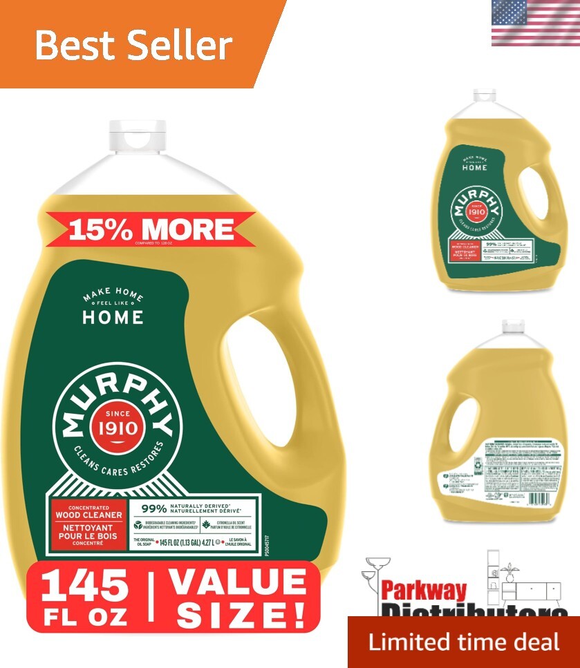 Murphy Oil Soap Wood Cleaner, Original Concentrated Formula 145 oz Bottle, Bu…