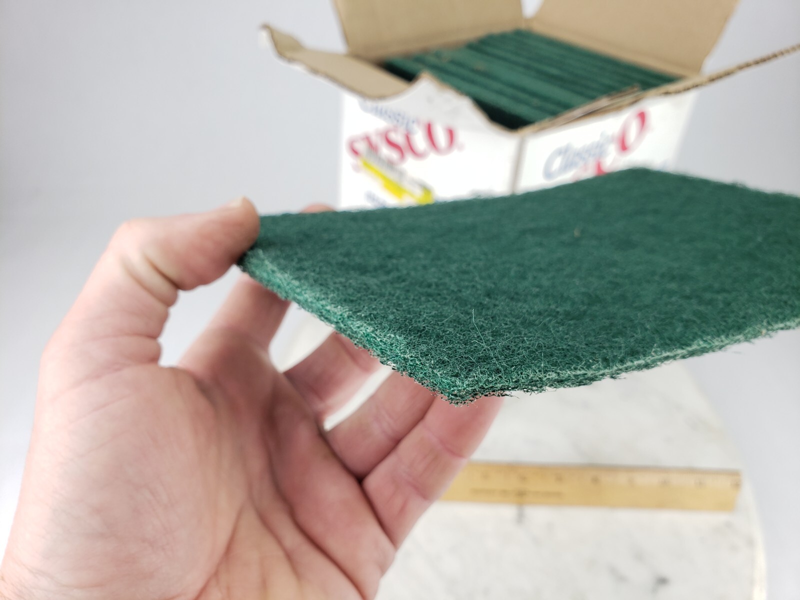 19x Scouring Pads Medium Duty Home Kitchen Auto Scour Scrub Cleaning Pad Green