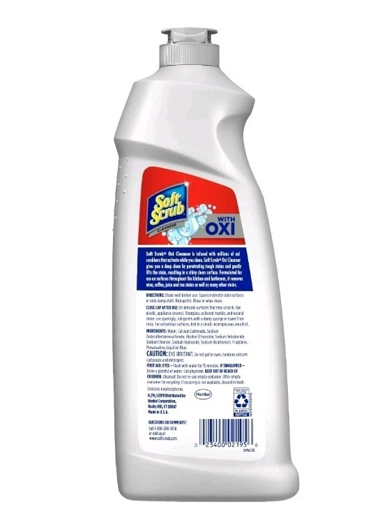 Soft Scrub Multi-Purpose Cleanser with OXI, Surface Cleaner, 24 Ounce
